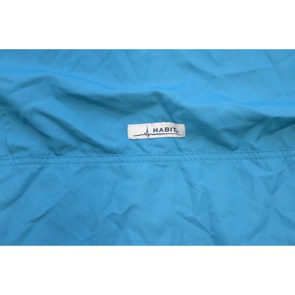 Habit Vented Fishing Shirt Blue Short Sleeve Camping Outdoors Mens Size 2XL XXL - Picture 9 of 10